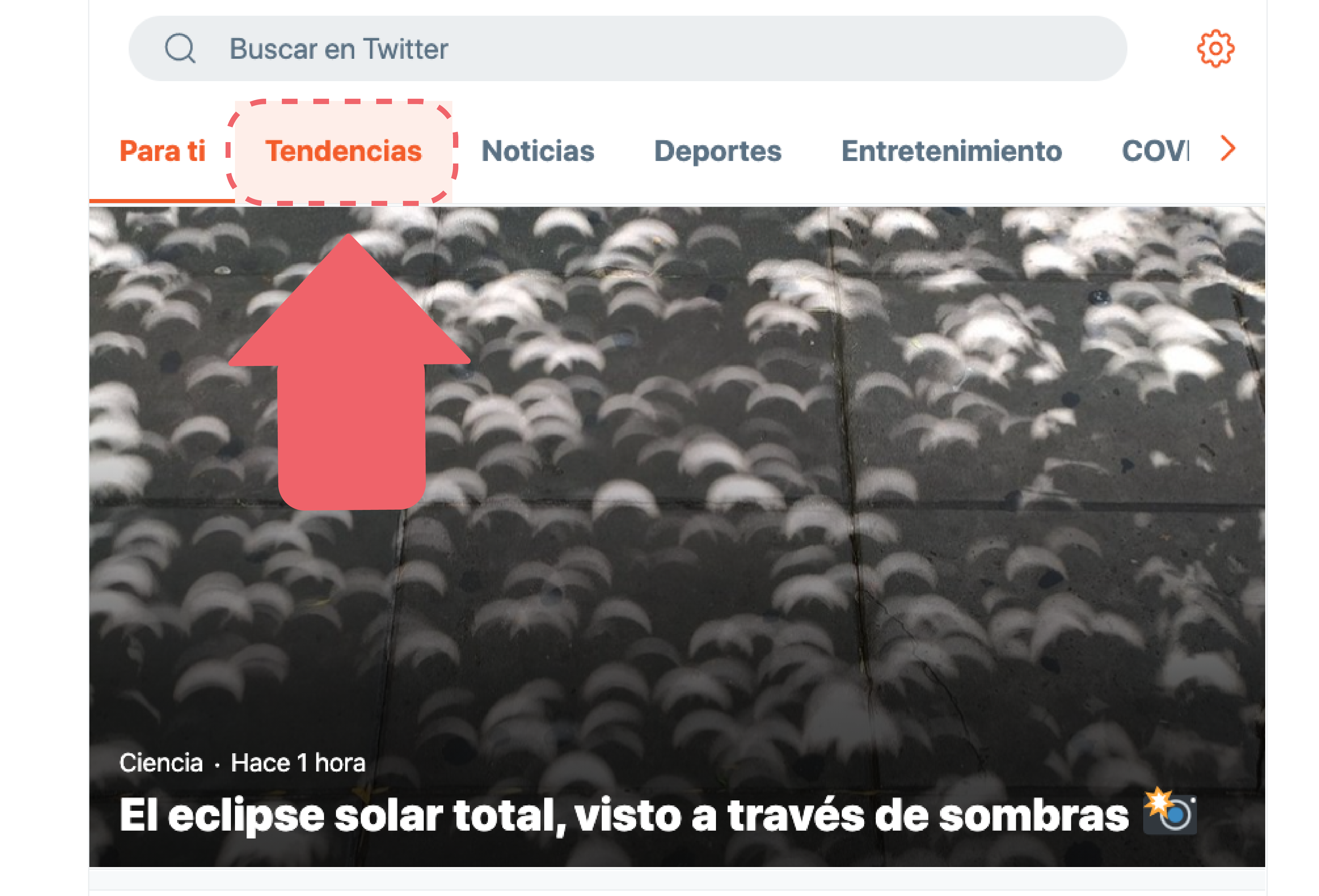 Haz clic en la opción Tendencias.